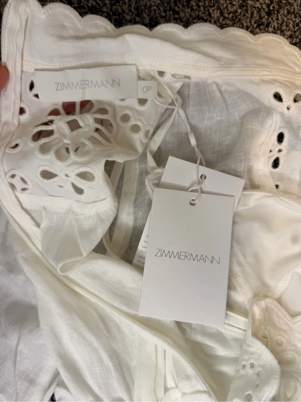 Zimmermann Acacia Broderie Mini Dress - Size OP - Picture 8 of 10